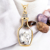 Bottle Necklace With White Heart