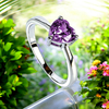 Heart Shape Alexandrite Sterling Silver Color Change Ring