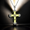 Beautiful Sterling Silver Cross With Alexandrite