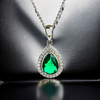 Blue Green Alexandrite Sterling Silver Pendant