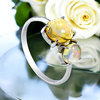 Genuine Mexican Fire Jelly Opal Gold Ring 14K