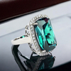 20 mm x 15 mm Alexandrite Sterling Silver Ring