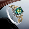925 Sterling Silver 8 mm x 6 mm Alexandrite Ring