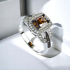 925 Sterling Silver Chocolate Diamond Ring