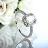 Silver Ring with Emerald Cut Stone