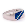 Australian Opal and Silver Mens Ring