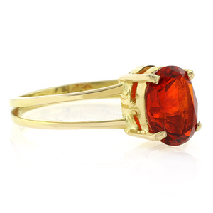 Solitaire 14k Gold Fire Cherry Opal Ring