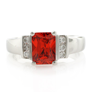 Sterling Silver Fire Cherry Opal Elegant Ring