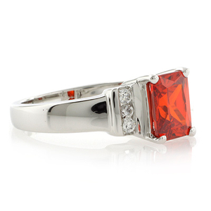 Sterling Silver Fire Cherry Opal Elegant Ring