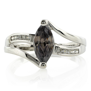 Sterling Silver Marquise Cut Alexandrite Rings