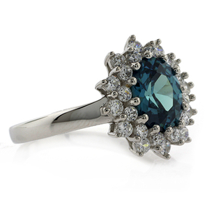 Changing Color Gemstone Silver Ring