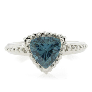 Trillion Cut Gorgeous Alexandrite Sterling Silver Ring