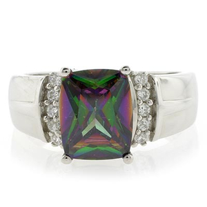 Rainbow Mystic Topaz Gemstone Ring