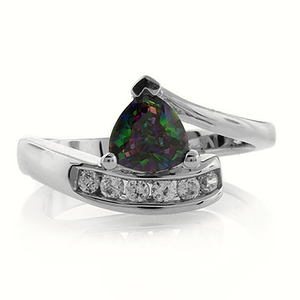 Mystic Topaz Silver Ring Also Called Smoked Topaz