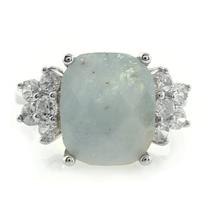 Aquamarine Silver Ring