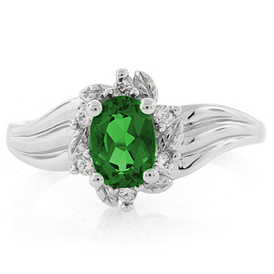 Oval Cut Emerald Solitaire Ring