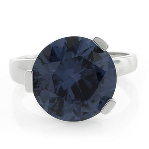 Round Huge Alexandrite Changing Color Sterling Silver Ring