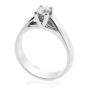 0.33 ct tw Diamond Solitaire Ring Setting in 18K White Gold