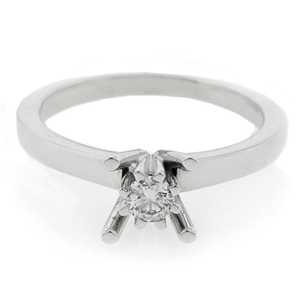 0.19 ct tw Diamond Engagement Ring Setting in 18K White Gold