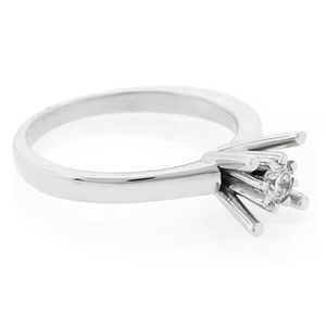 0.19 ct tw Diamond Engagement Ring Setting in 18K White Gold
