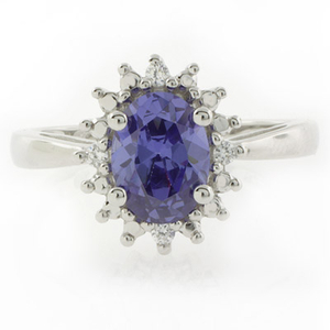 Tanzanite Princess Kate Style Ring
