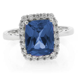 High Quality Blue Topaz Sterling Silver Ring