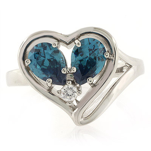 Alexandrite Ring Heart Shape