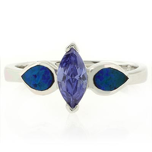 Affordable Tanzanite Opal Ring