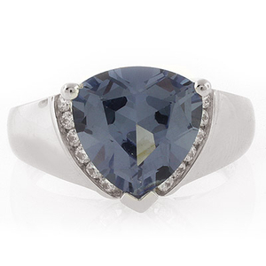 Alexandrite Ring Big Trillion Cut Stone