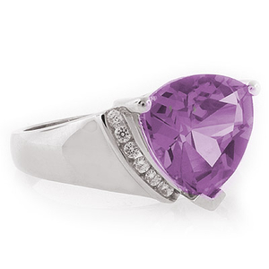 Alexandrite Ring Big Trillion Cut Stone