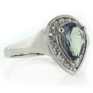 Alexandrite Sterling Silver Ring Pinkish Color Change