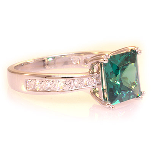 Alexandrite Engagement Sterling Silver Ring