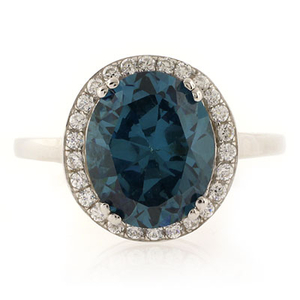 Alexandrite Very High Quality MicroPave Silver Ring