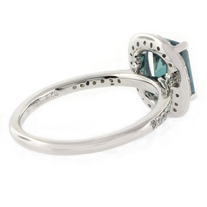 Alexandrite Stone MicroPave Silver Ring