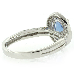 Alexandrite Micro Pave Setting Silver Ring