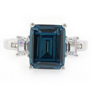 Alexandrite 14k Gold Blue to Green Color Change Emerald Cut Ring