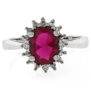 Red Ruby Princess Kate Style Ring