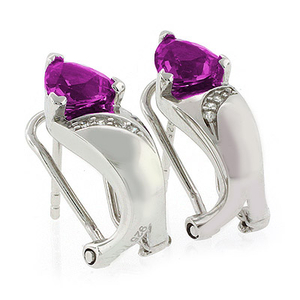 Alexandrite Omega Clip Earrings