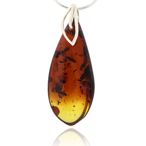 Amber Silver Pendant Jewelry