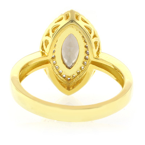 Marquise Cut Smoked Topaz Sterling Silver Ring