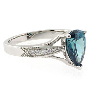 Big Pear Cut Alexandrite Ring