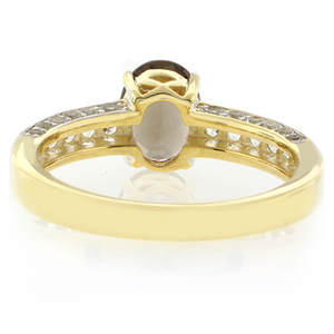 Solitaire Smoky Topaz Sterling Silver Ring