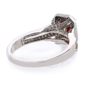 Fire Opal Micropave Ring