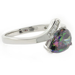 Sterling Silver Solitaire Mystic Topaz Ring