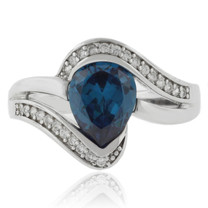 Pear Cut Alexandrite Silver 925 Ring