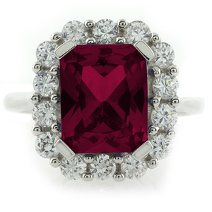 Beautiful Red Ruby Silver Ring