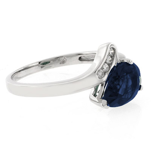 Sterling Silver Solitaire Sapphire Ring