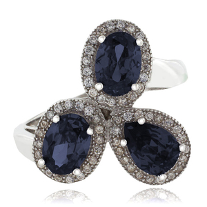 3 Color Change Alexandrite .925 Silver Ring