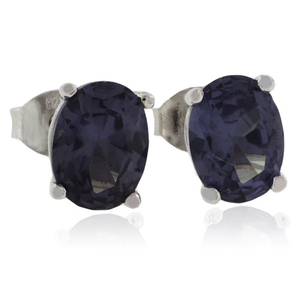 Elegant Alexandrite Color Change Sterling Silver Studs