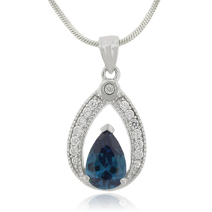 Alexandrite Charm Silver Pendant